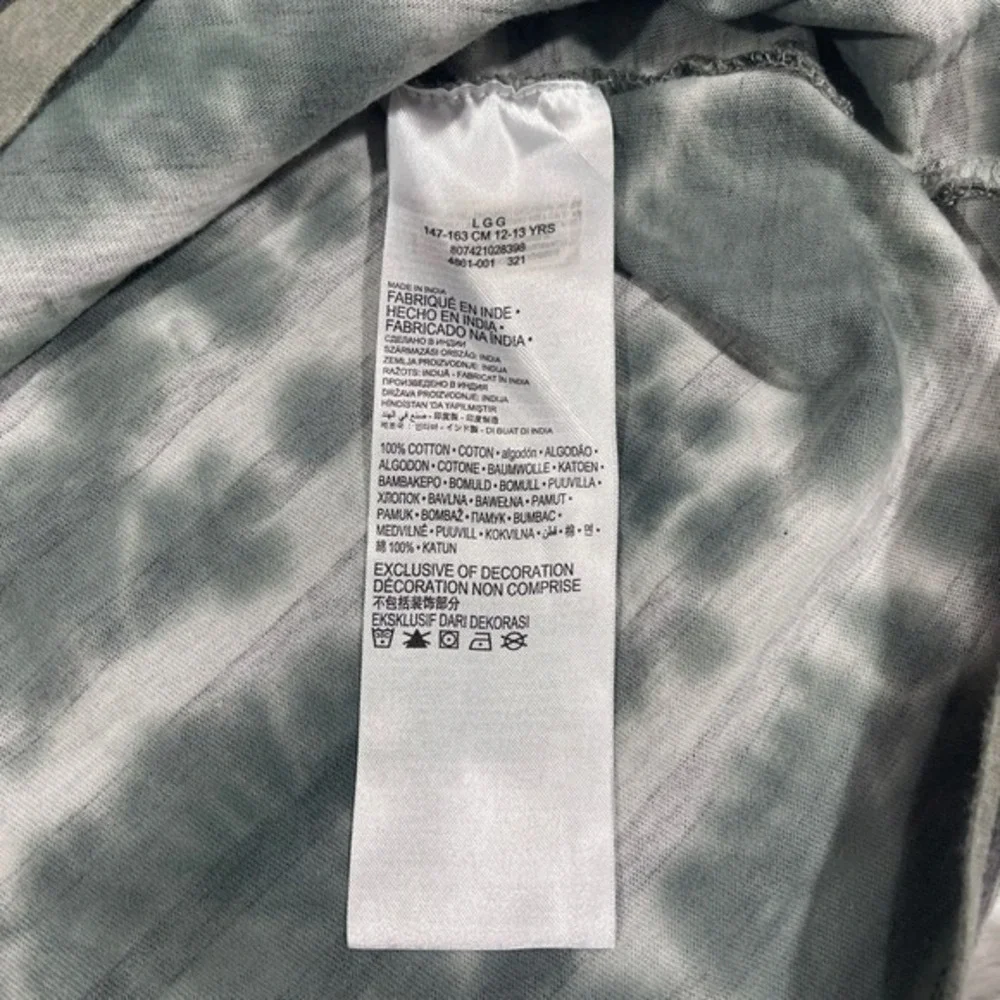 Hurley Boys Striped T Shirt Army Green Black‎ Short Sleeve Casual Top L